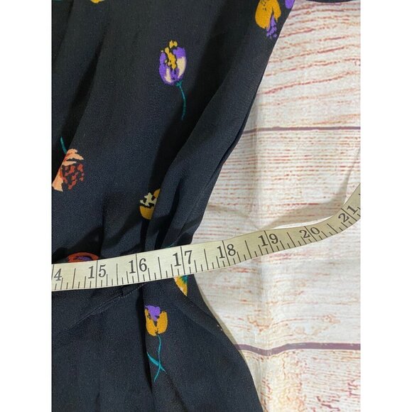 Cabi Women's Black Long Sleeve Floral Divine Dress Fall 2022 - Medium - Picture 11 of 14